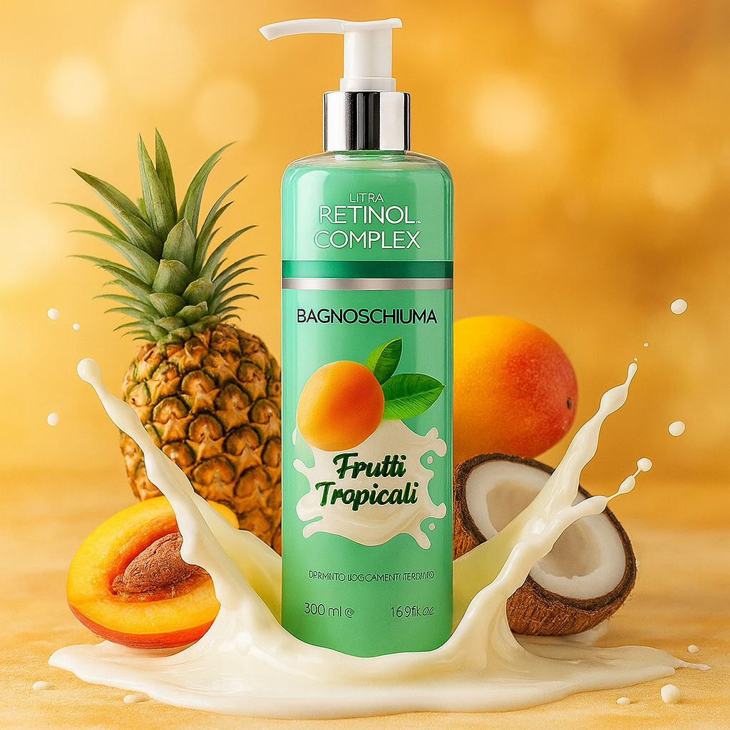 Set of 6 Pieces - Tutti Frutti Latte Shower Gel 500ml - Retinol Complex