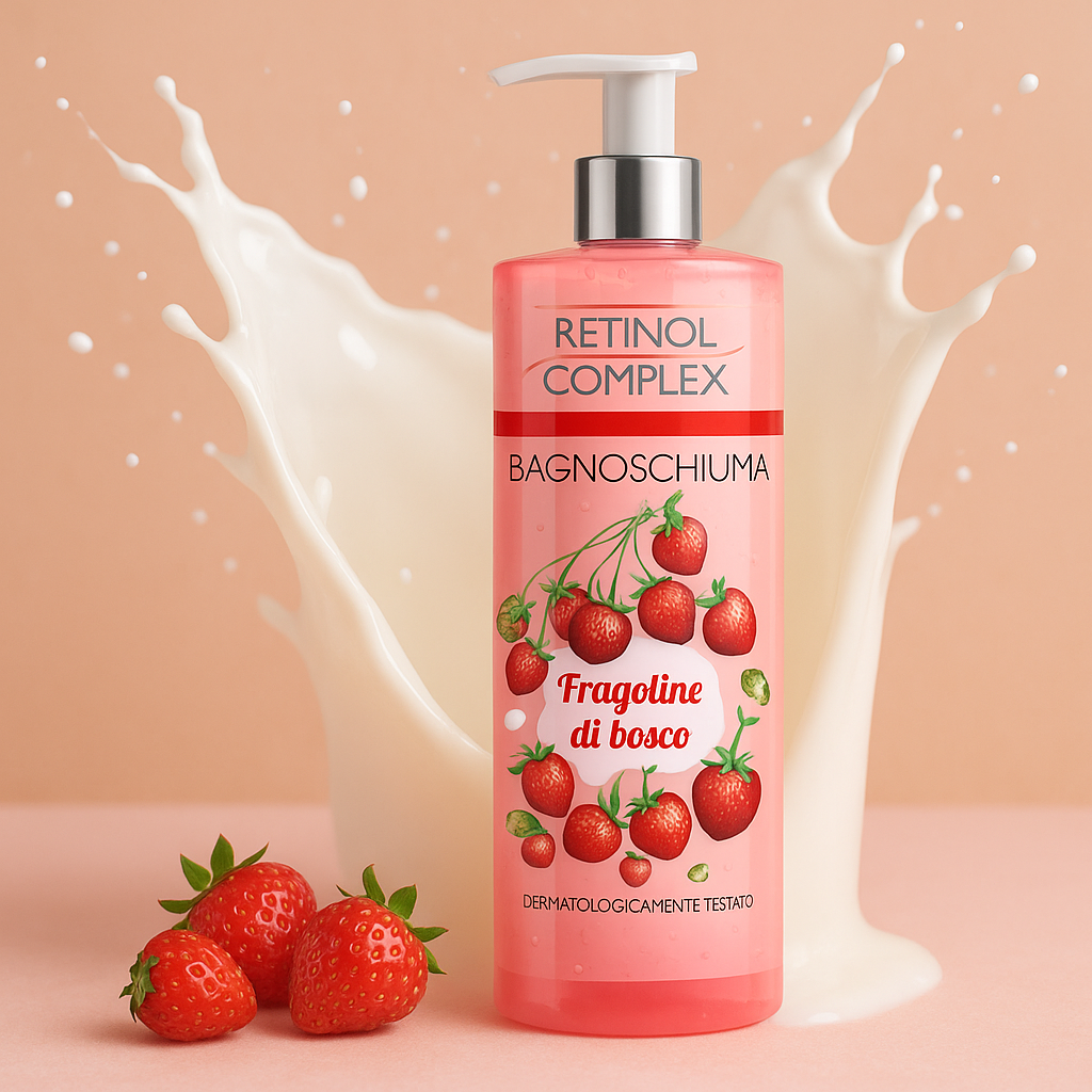Set of 6 - Wild Strawberry Latte Shower Gel - Retinol Complex