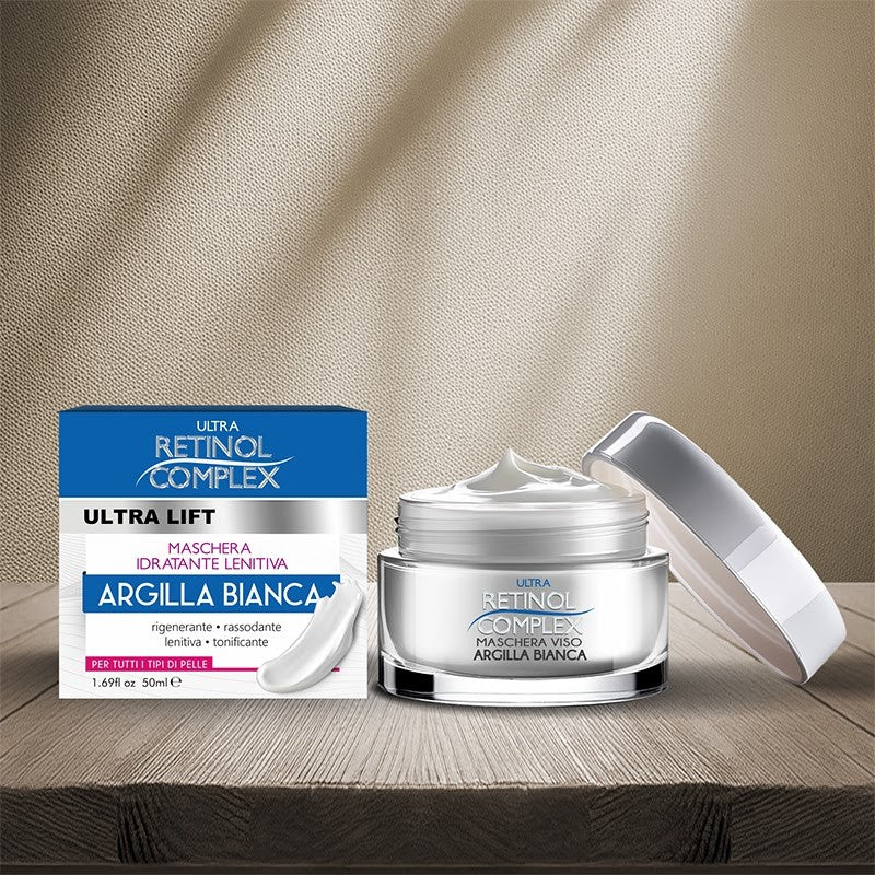 Retinol complex moisturizing face mask with white clay
