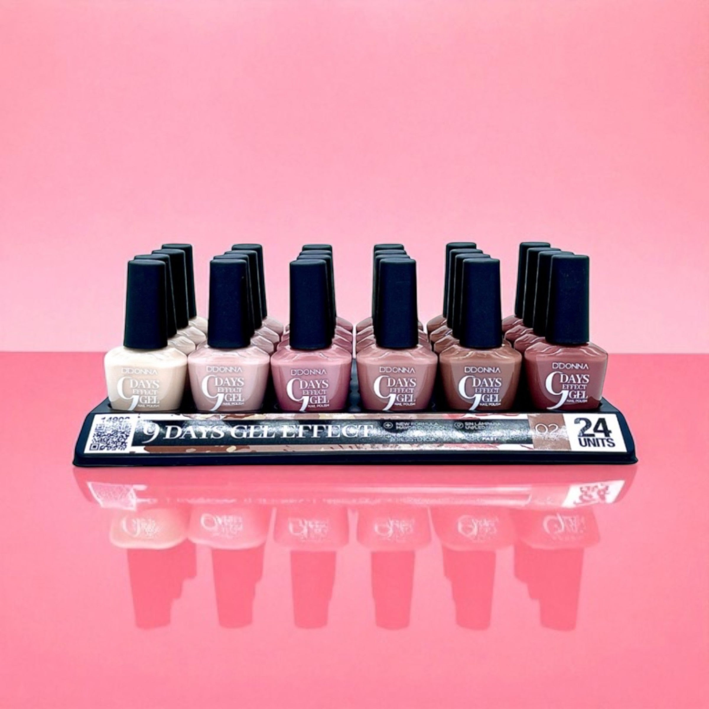 Lot de 24 vernis a ongles - Effet gel 9 jours - D'donna - 14902
