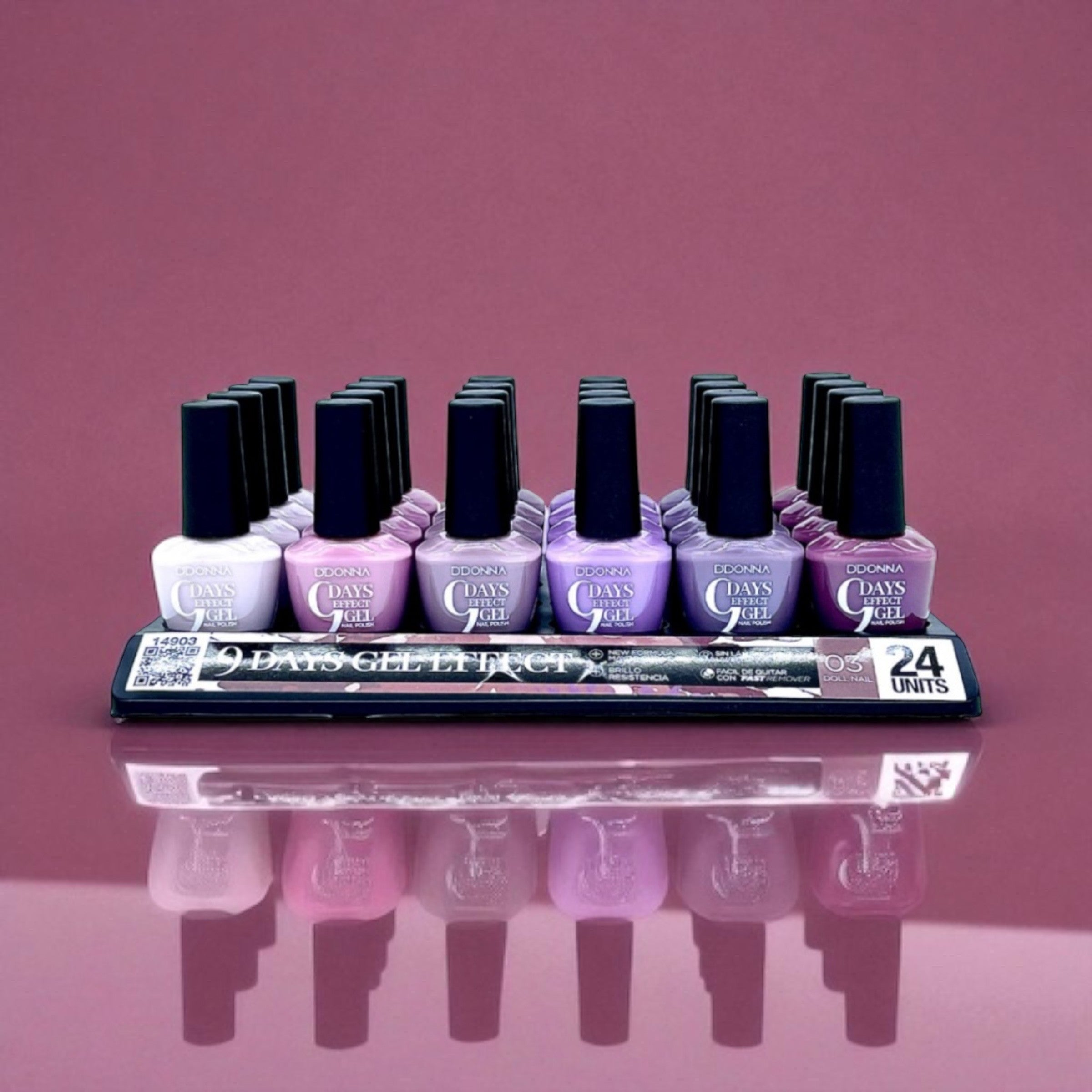 Lot de 24 vernis à ongles effet gel 9 jours - 14903 - D'donna