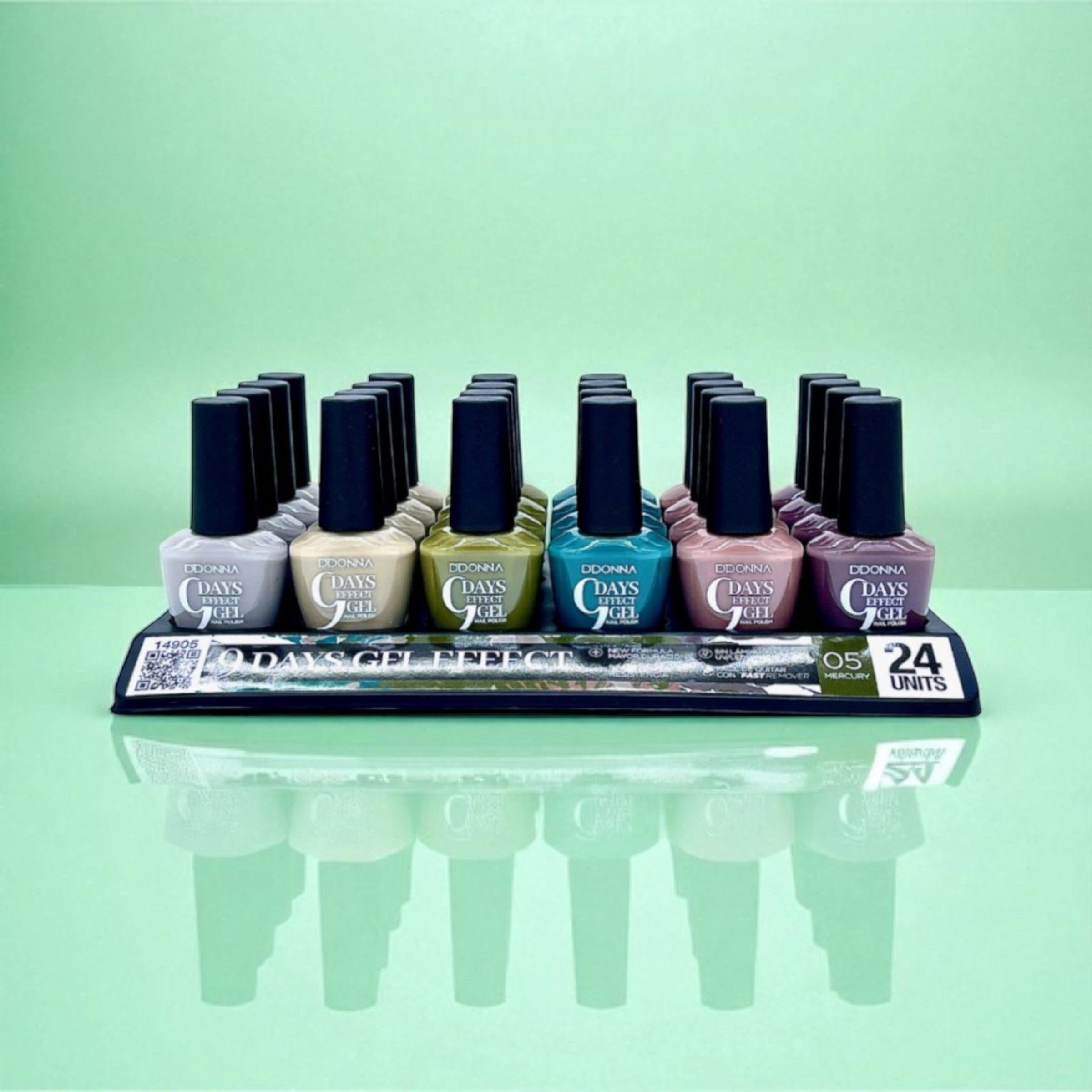 Lot de 24 vernis à ongles effet gel 9 jours -14905 - D'donna