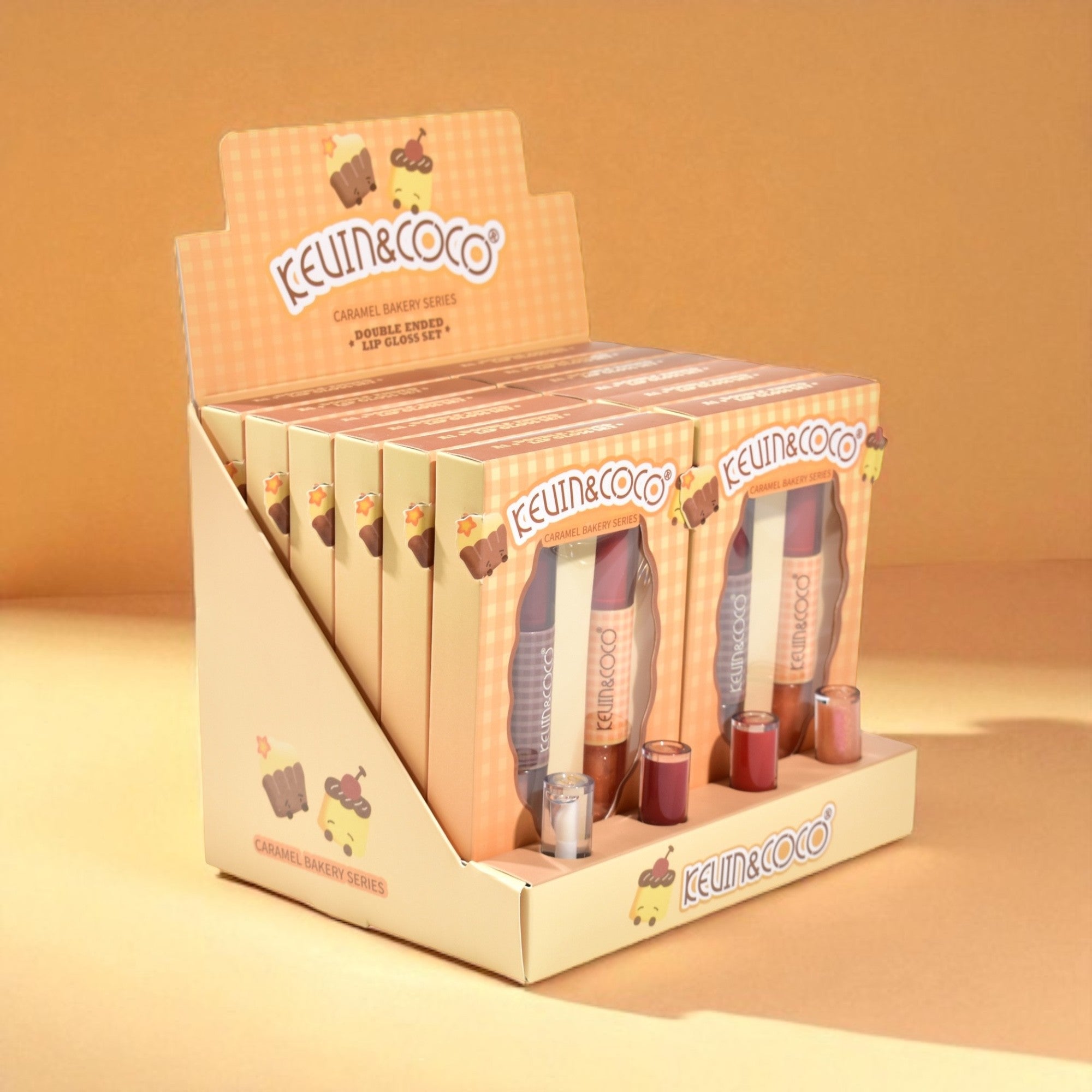 Set of 12 - Caramel bakery double gloss set - KC248094 - Kevin & coco