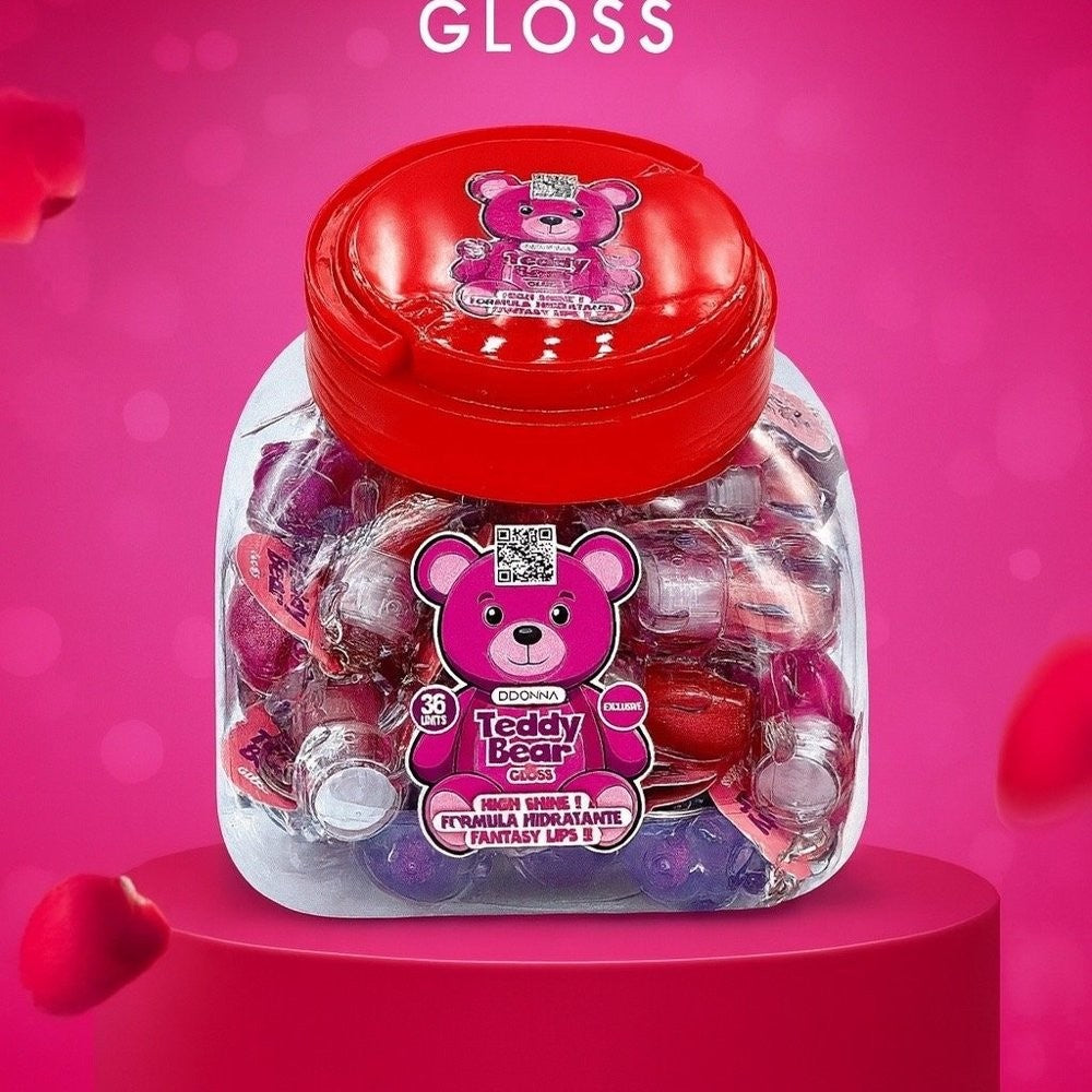 Lot de 36 gloss porte clés teddy bear - D'donna