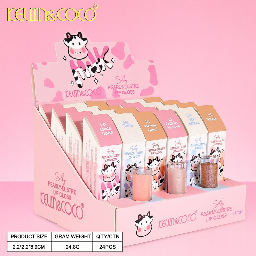 Lot de 24 gloss pearly lustre KC248278 - Kevin & coco