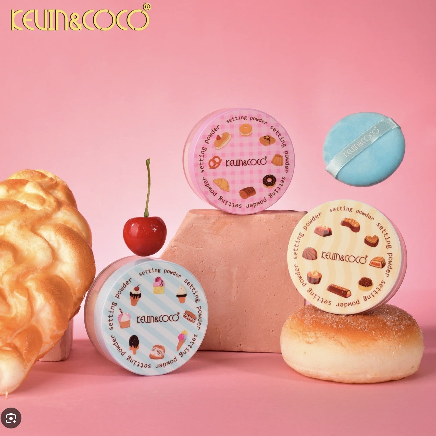 Lot de 12 poudre libre gourmande (1,75 la pièce) - Kevin & coco ref KC247578