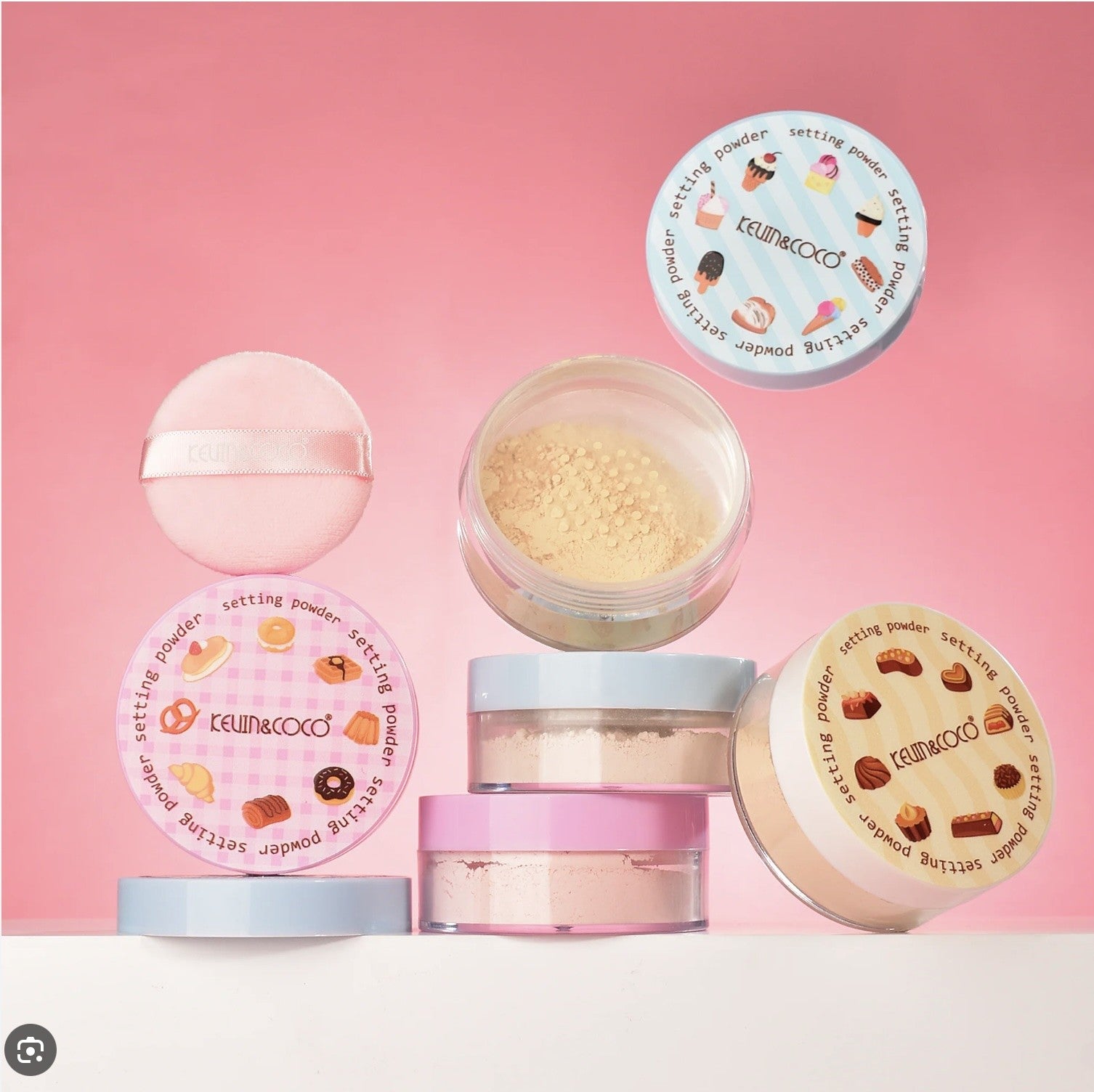 Lot de 12 poudre libre gourmande (1,75 la pièce) - Kevin & coco ref KC247578