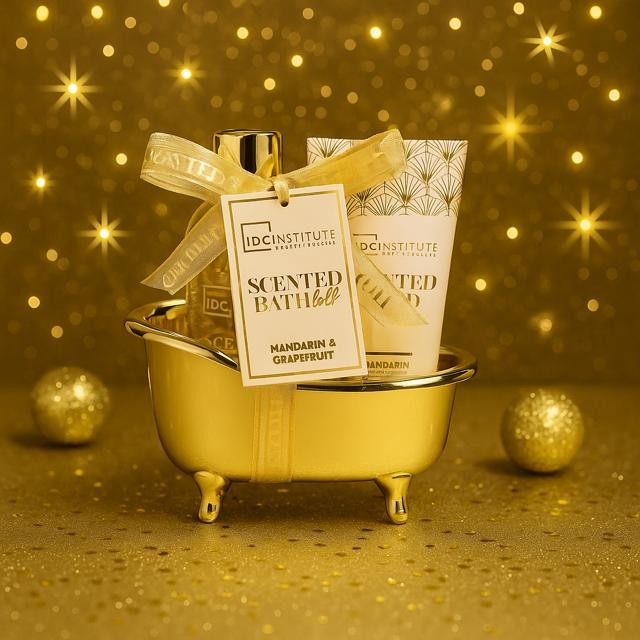 Lot de 3 - Mini coffret baignoire scented bath gold - Idc institute 12115