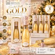 Lot de 6 Pièces - 6 Bouteilles de Champagne Gold - Sels de Bain - IDC Institute