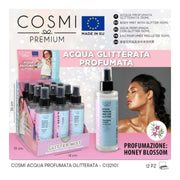 Lot de 12 brume parfumée pailletés miel cerise - Cosmi premium