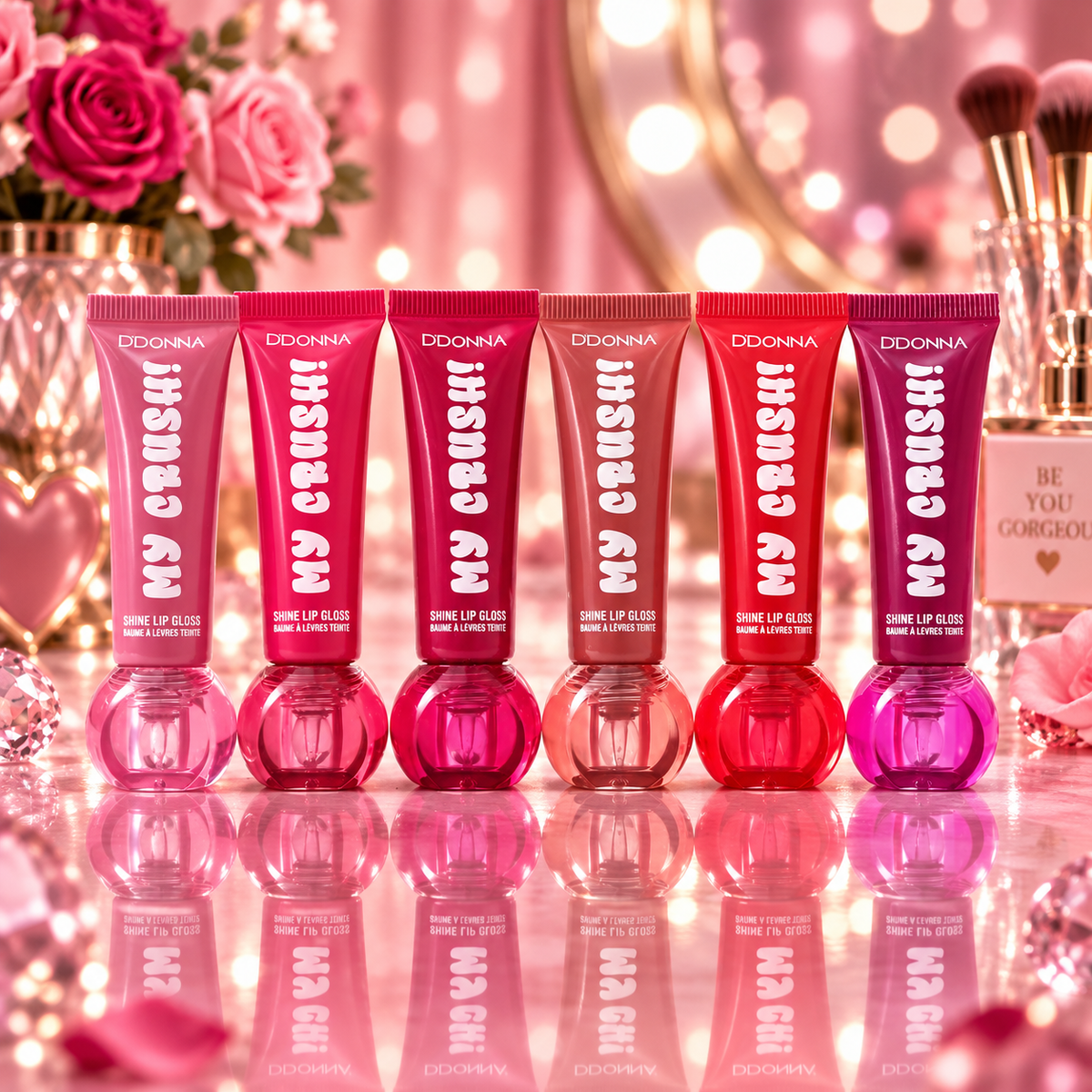 Lot de 24 Pièces  - Gloss My Crush Shine Lip Gloss - D'Donna