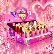 Lot de 24 Pièces - Gloss Oil Heart Glow D’Donna – Gloss Hydratant avec Porte-Clés Cœur – D'Donna
