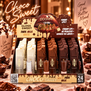 Lot de 24 Pièces - 🍫 Gloss Sweet Choco  – Chocolat Blanc, Lait & Noir – D'Donna
