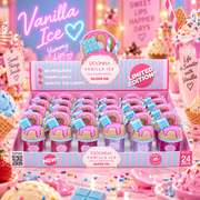 Lot de 24 Pièces🍦 Gloss Oil Vanilla Ice  – Collection Yummy Lips - D'Donna