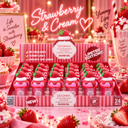 🍓 Lot de 24 Pièces - Gloss Oil Strawberry & Cream – Collection Yummy Lips – D'Donna