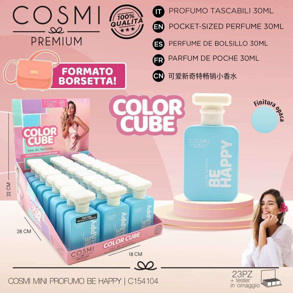 Set of 23 pocket perfume be happy 30ML - Cosmi premium