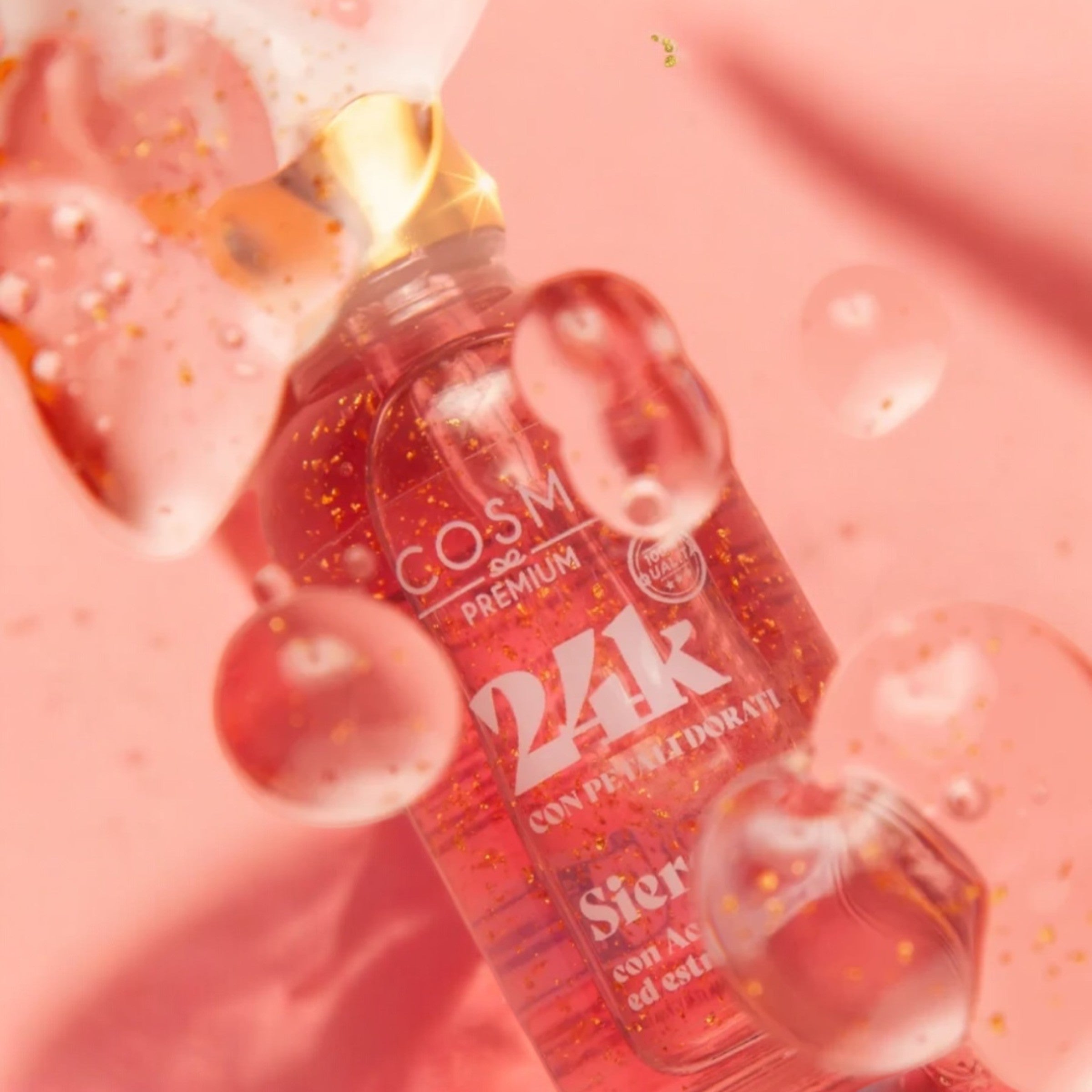 Set of 12 - 24K Gold Glitter Face Serum and Grape Extracts - Cosmi Milano