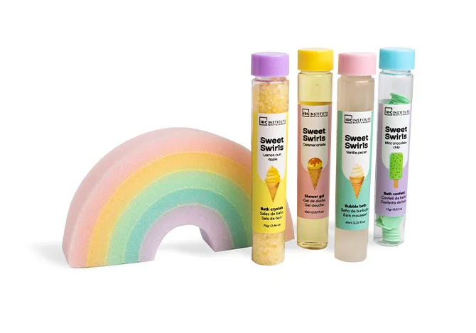 Set of 3 - Sweet Swirls 5-piece bath set - IDC Institute 42161