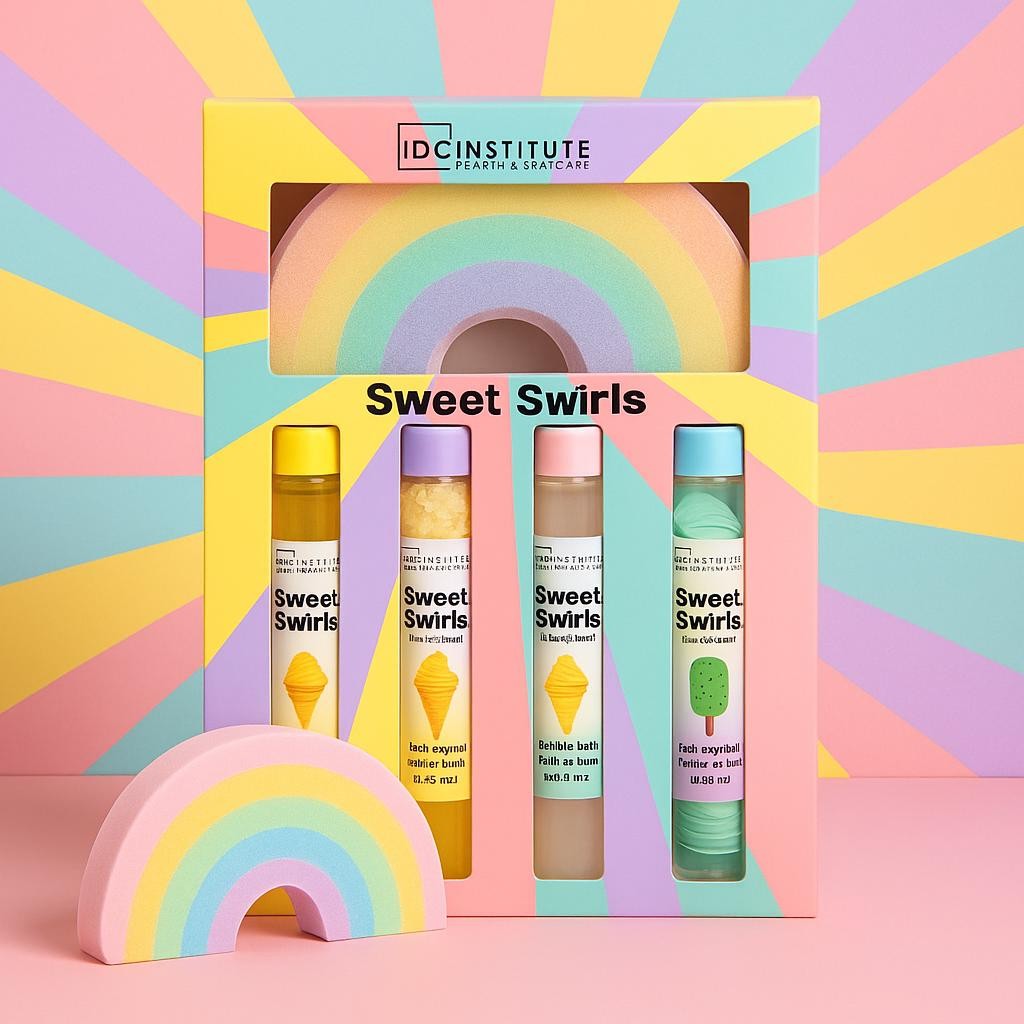 Set of 3 - Sweet Swirls 5-piece bath set - IDC Institute 42161