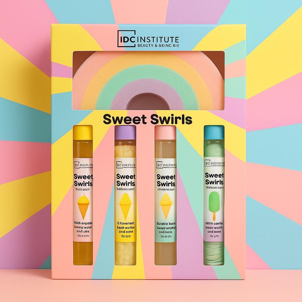Set of 3 - Sweet Swirls Bath Gift Set 5 pieces - Idc Institute - 42161