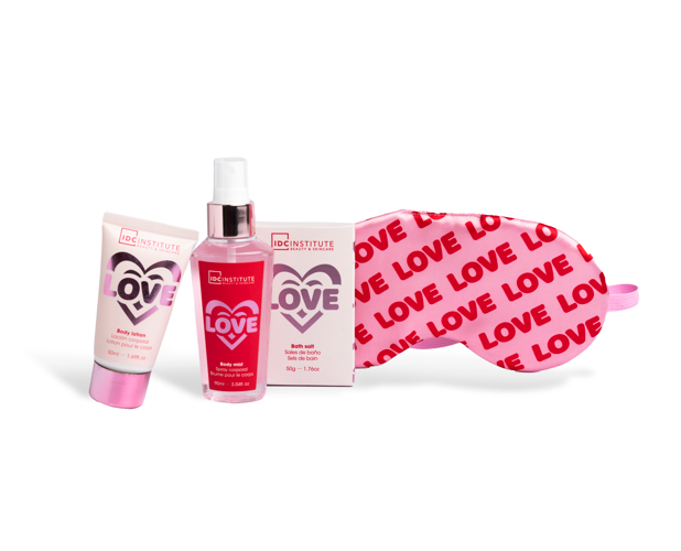 Lot de 3 coffret bain in love 4 pièces - Idc institute 35098