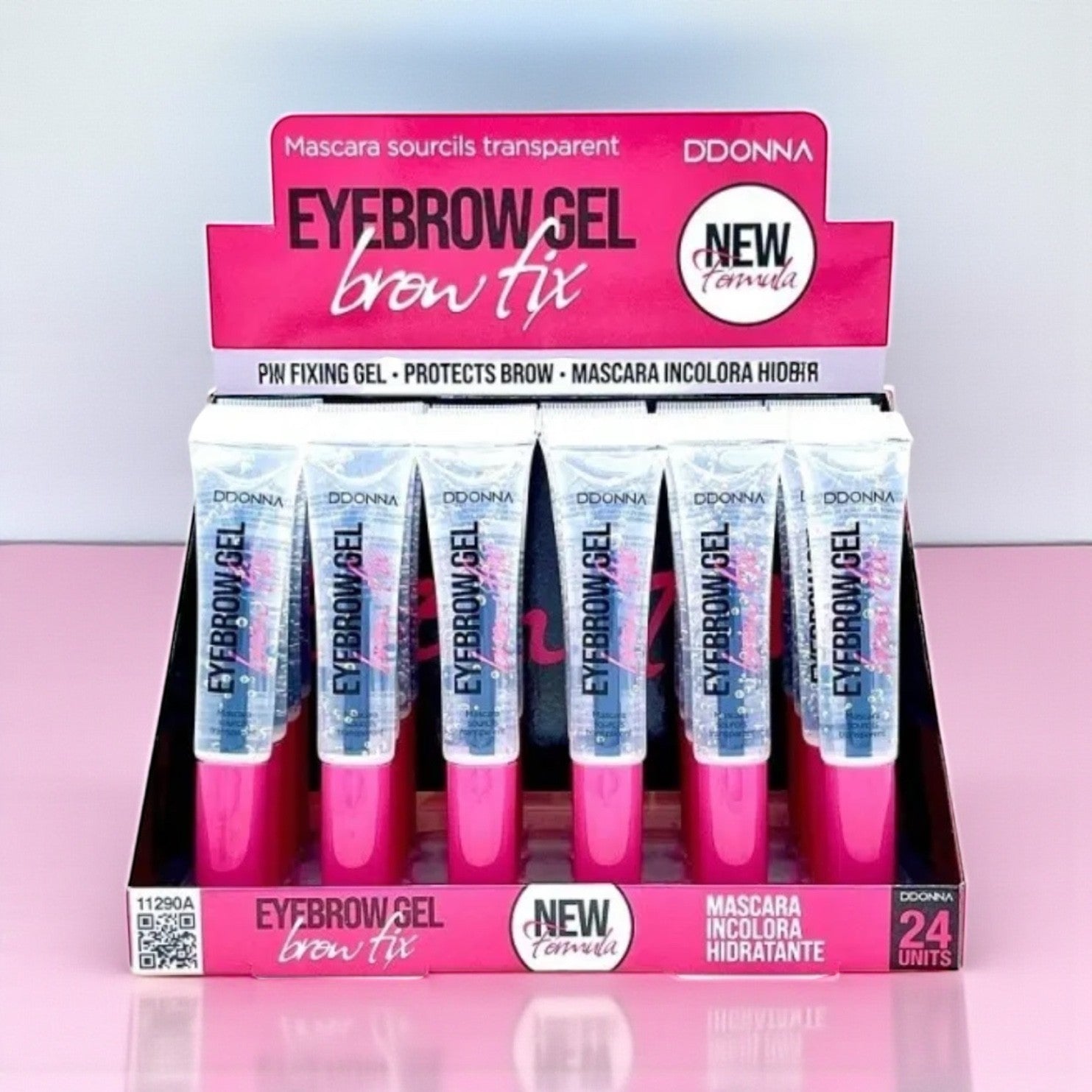Lot de 24 gel fixateur & mascara incolore cils et sourcils - D'donna 11290A