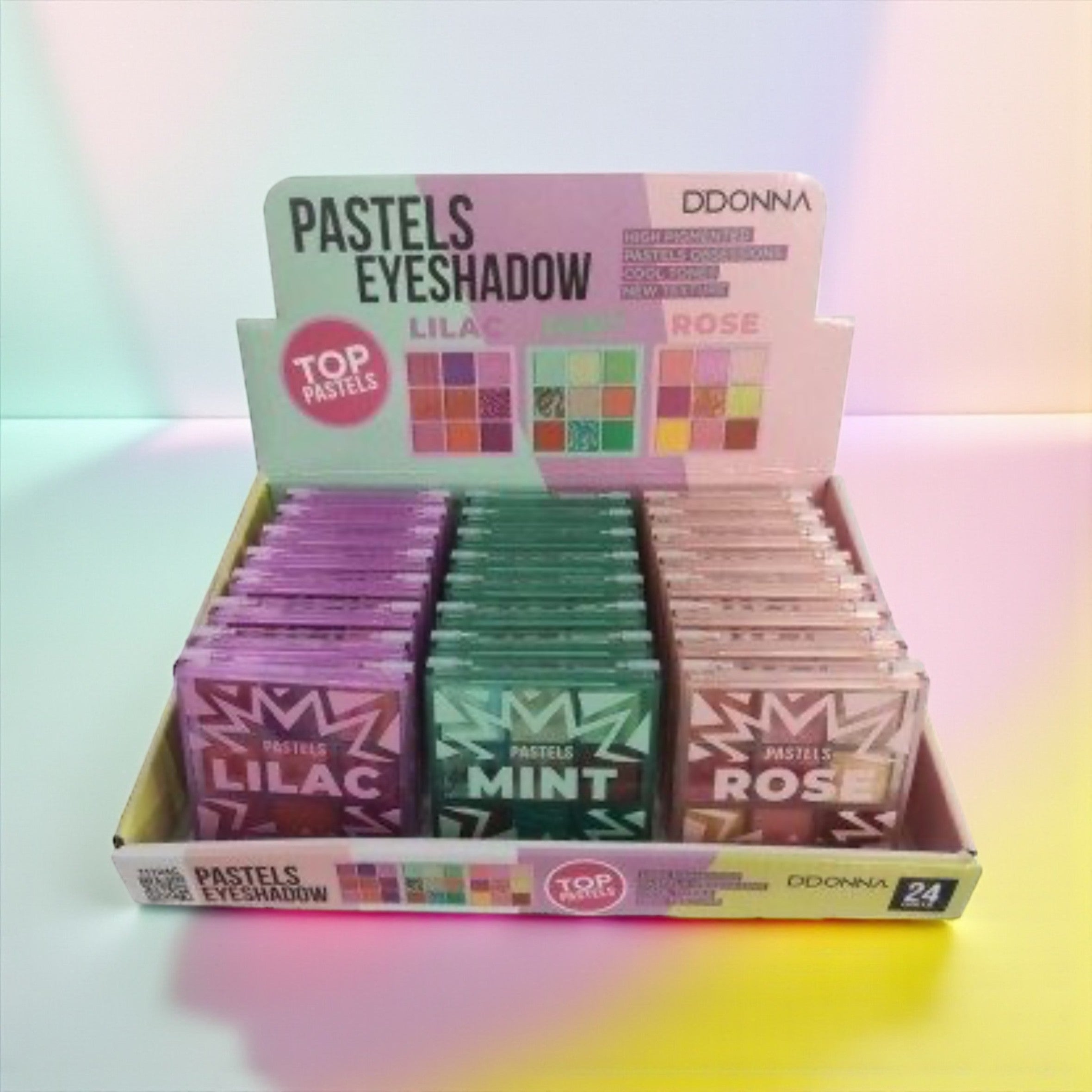 Lot de 24 palette fards a paupières pastels - D'donna 11124C