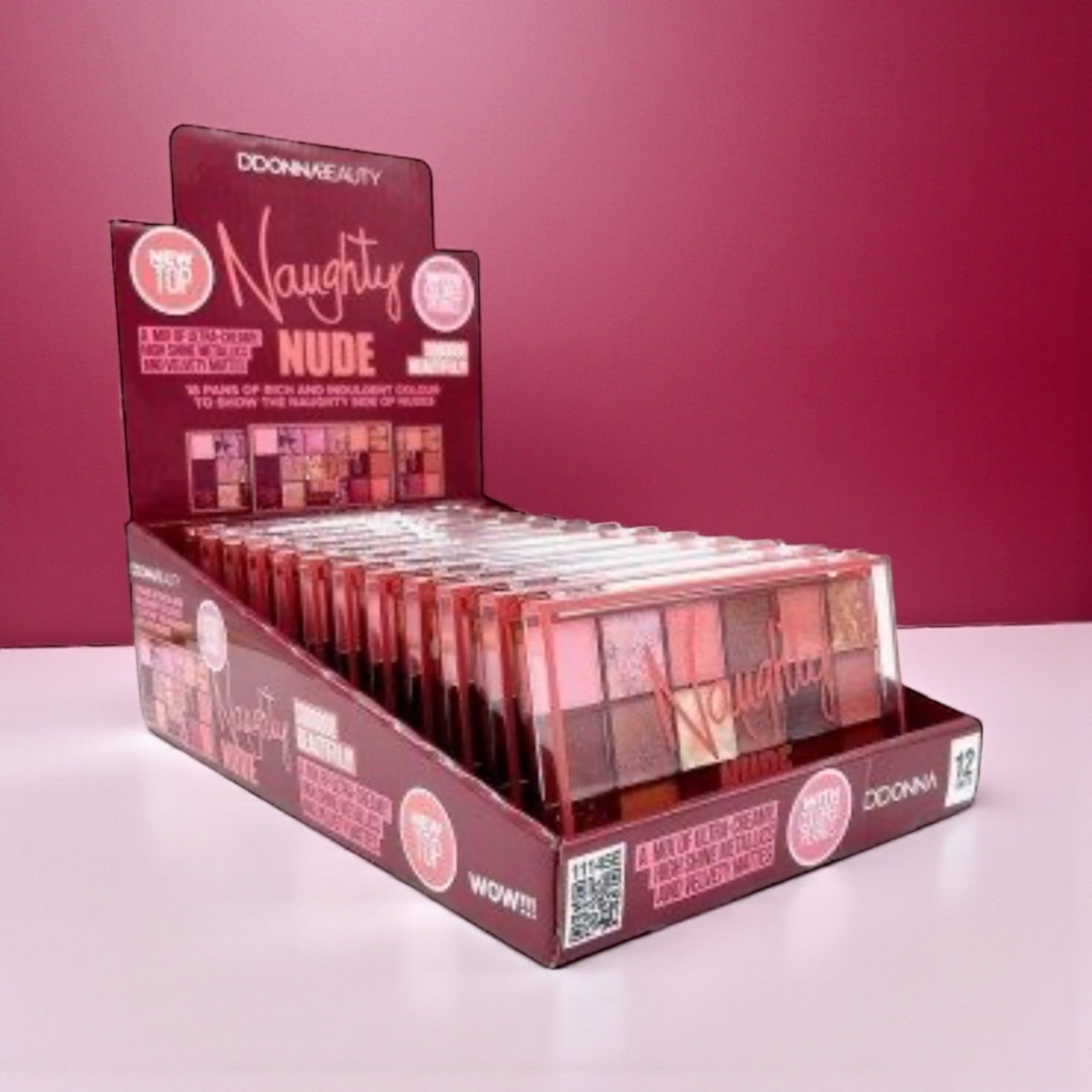 Lot de 12 palette de fards à paupières naughty - D'donna 11145E