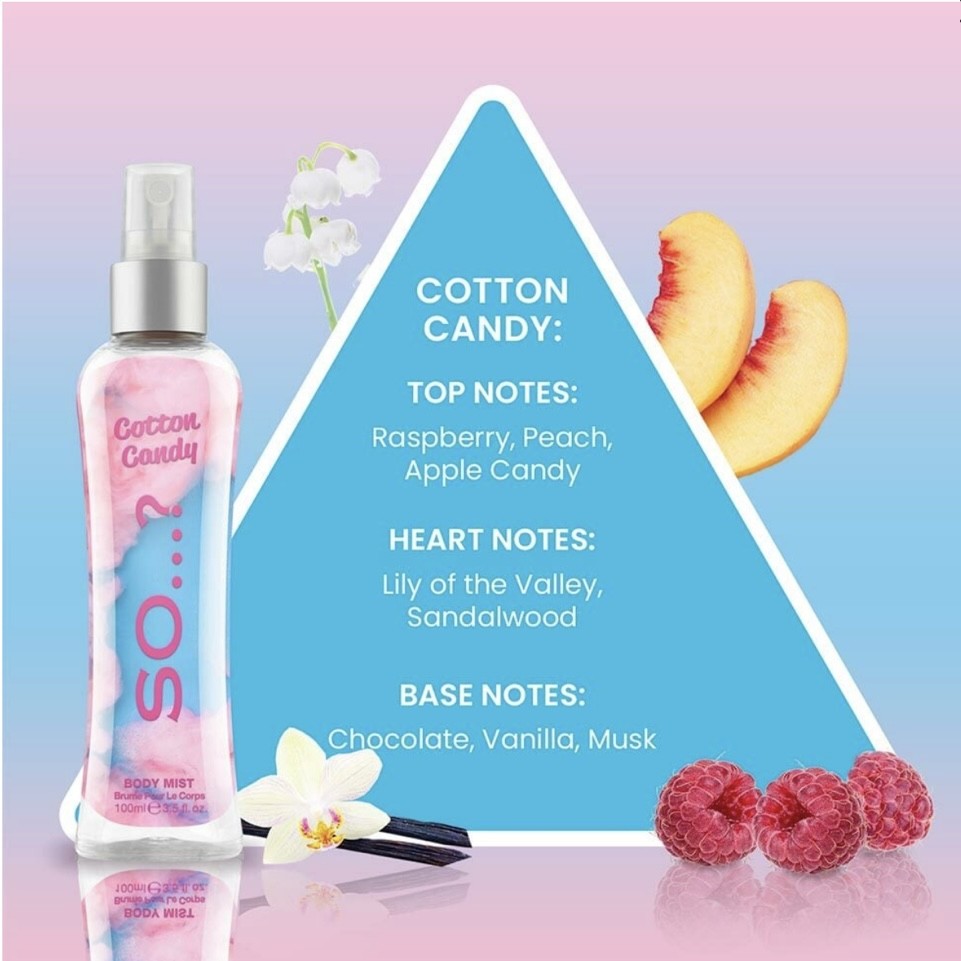 Lot de 6 brume cotton candy 100mL - So..? fragrance