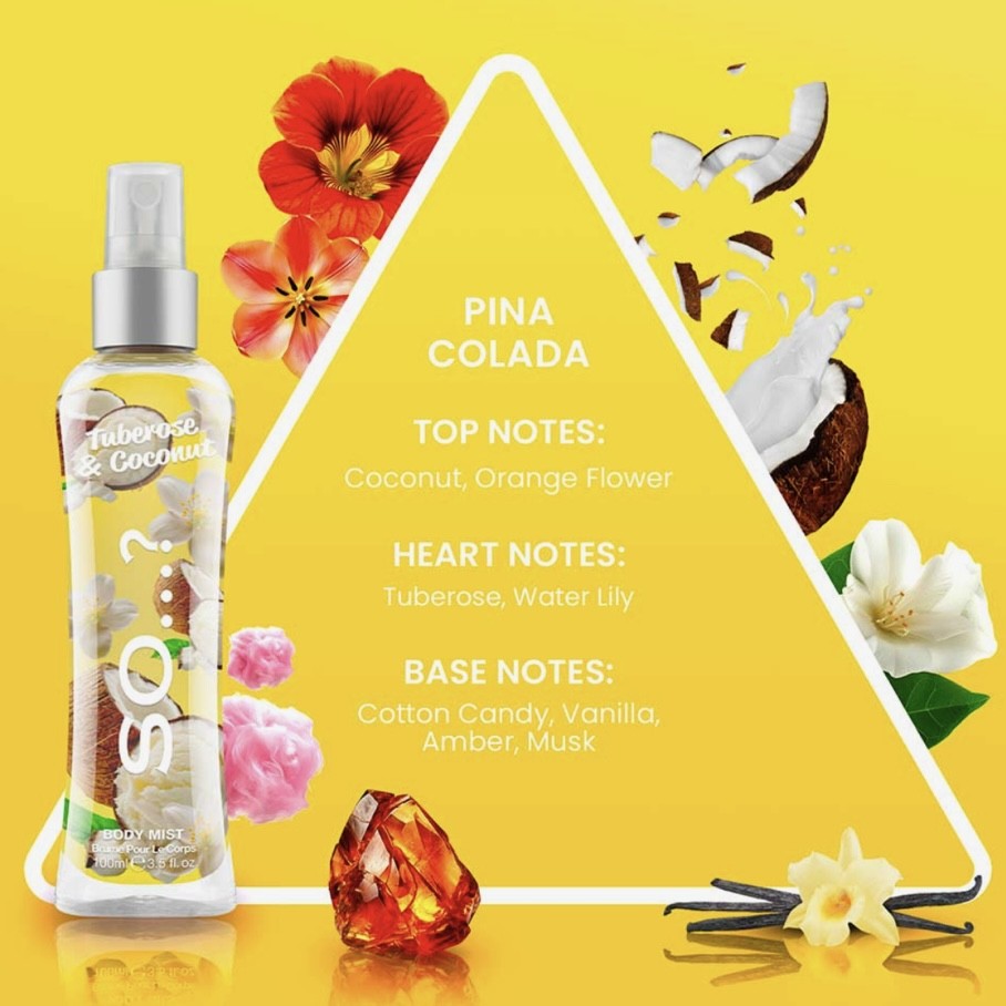 Lot de 6 brume fleur & coconut cupcake 100mL - So..?