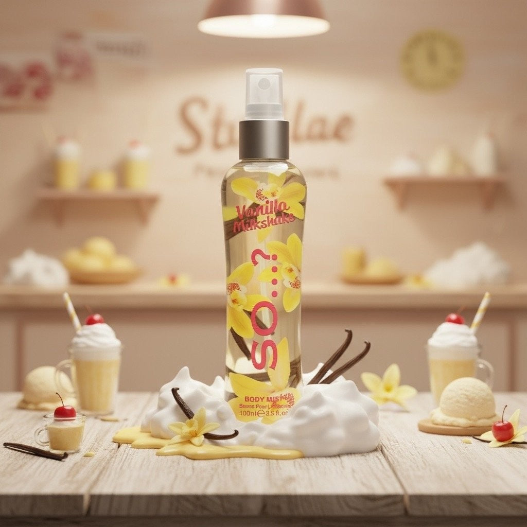Pack of 6 - Vanilla Milkshake Fragrance Mist 100mL - So..? Fragrance