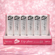 Lot of 36 Pieces - Transparent Fruity Lip Gloss with Vitamin E - 0370/1 - Yes Love