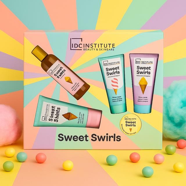 Lot de 2 coffret bain xl yummy sweet swirls 5 pièces idc institute 42159