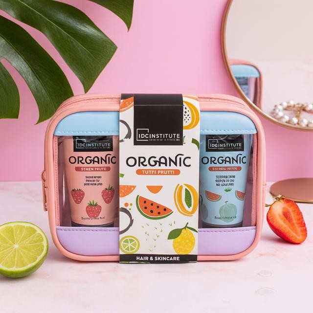 Set of 2 - Organic tutti fruttix pencil case 44046 - Idc institute