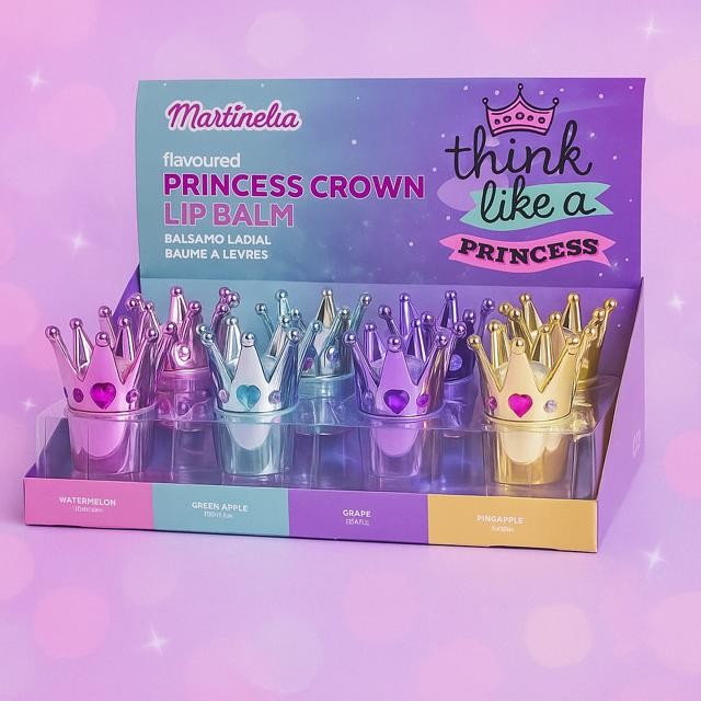 Lot de 24 - Baume à lèvres princess crown martinelia 90027