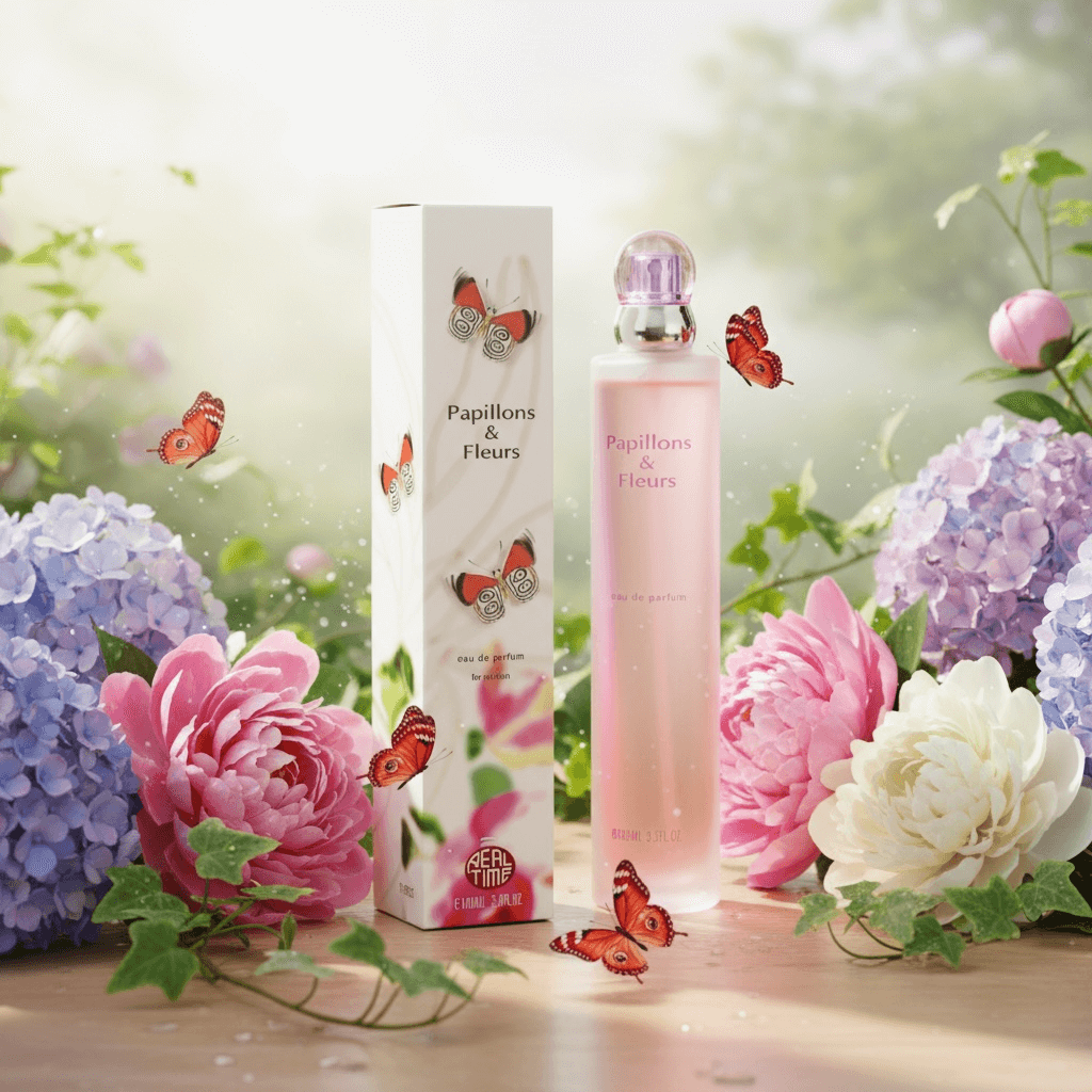 Lot de 6 Pièces - Eau de Parfum Papillon & Fleurs Pour Femme 100ml - Real Time