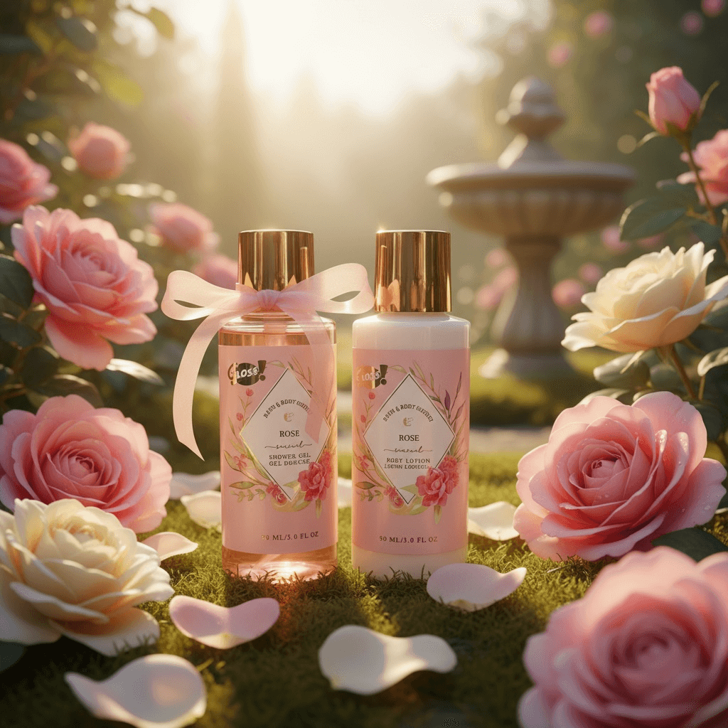 Lot de 6 - Coffret bain rose 3 pièces - Gloss !