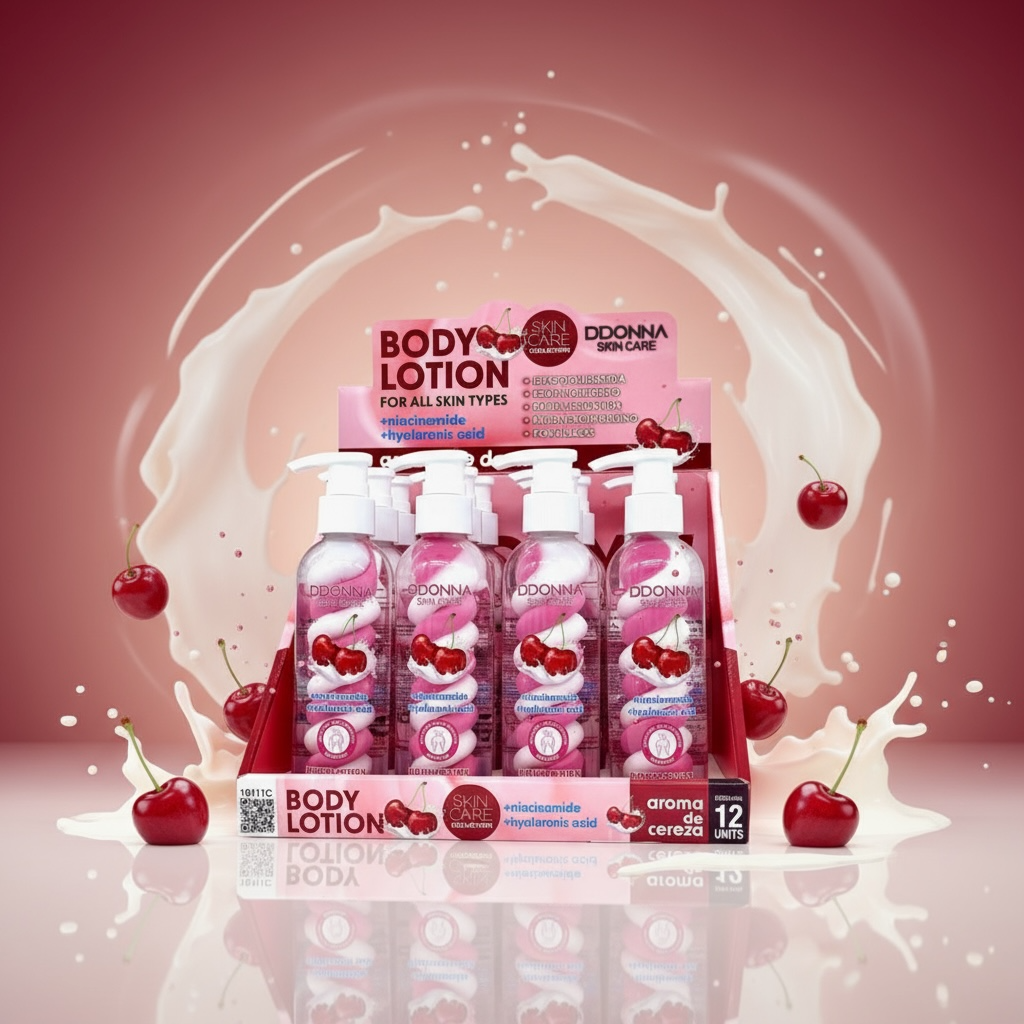 Pack of 12 - Intense cherry chantilly body lotion - D'donna skin care