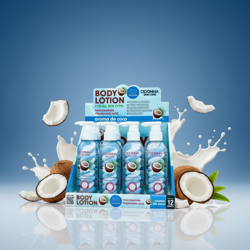 Pack of 12 - Body lotion intense coconut whipped cream - D'donna skin care