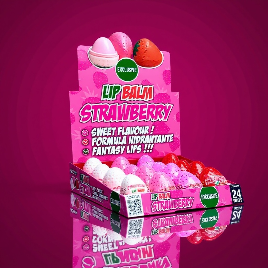 Lot de 24 - Lip balm strawberry - Ddonna