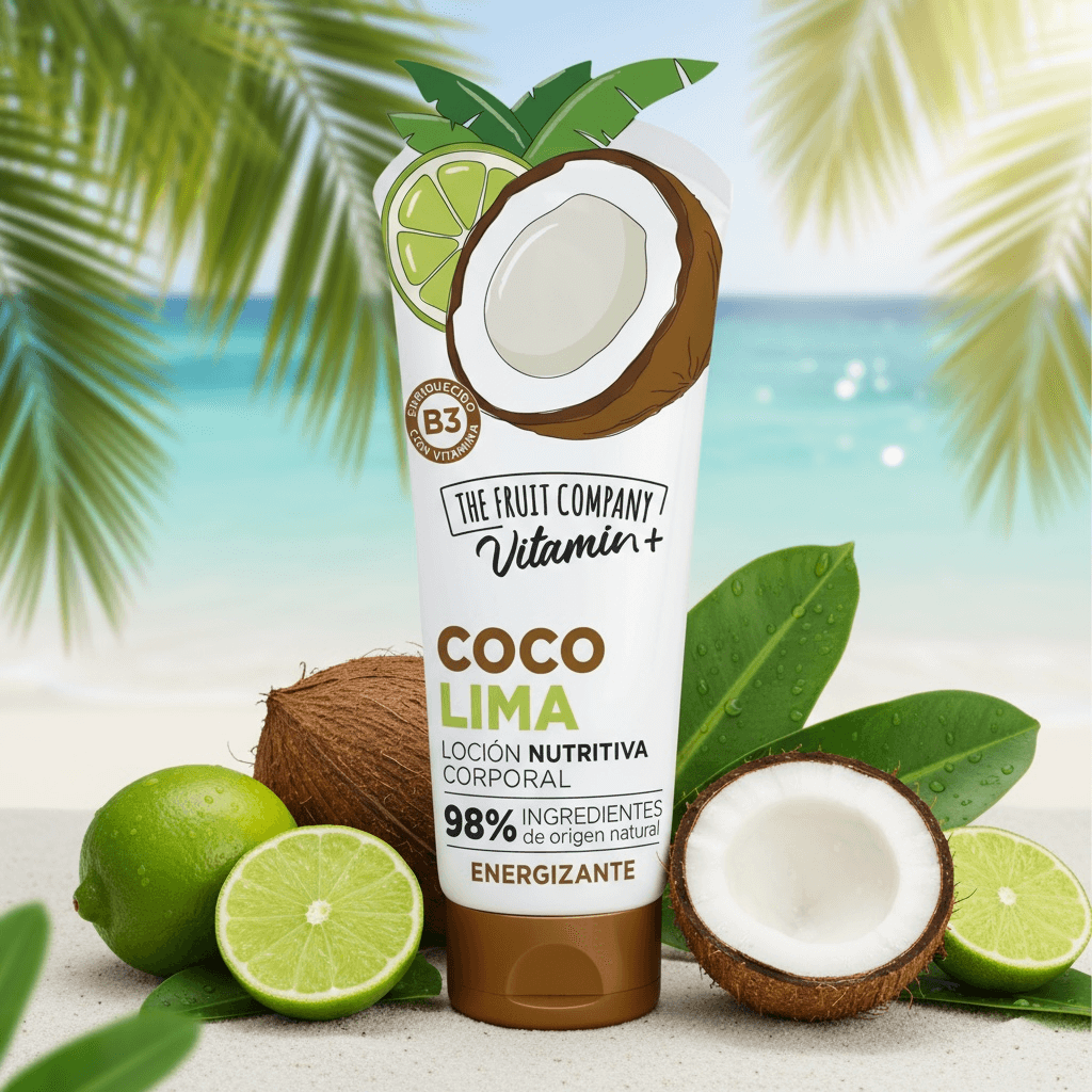 Lot de 6 lotion hydratante vitamine + coco citron - The fruit company