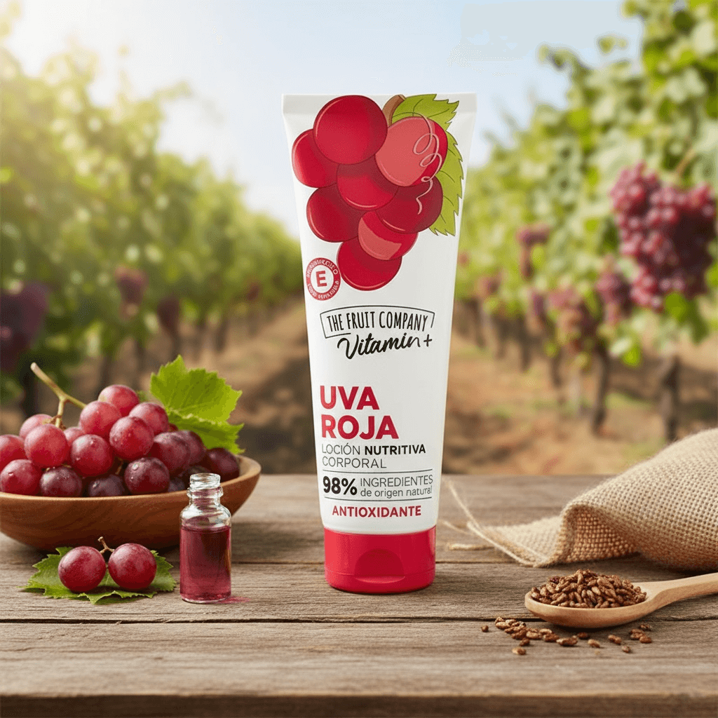 Lot de 6 lotion hydratante vitamine + raisin rouge - The fruit company