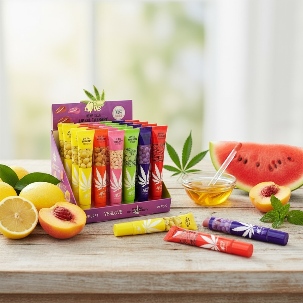 Pack of 24 fruity CBD lip glosses 0371 - Yes love