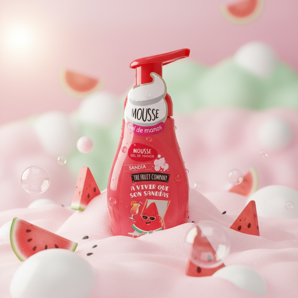 Lot de 8 savon mousse à la pastèque 250ml - The fruit company