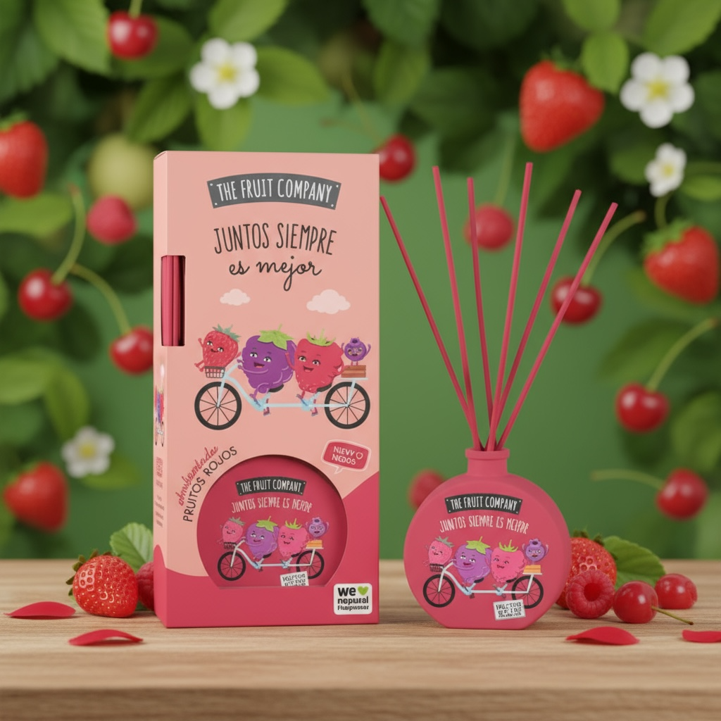 Lot de 6 - Mikado fruits rouge 40ml - The fruit company