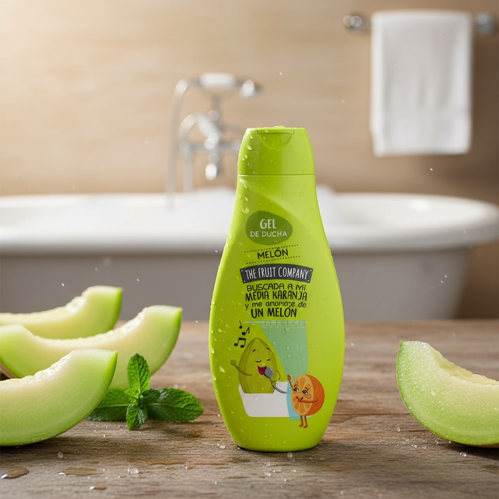 Lot de 4 - Gel douche melon 600ml - The fruit company