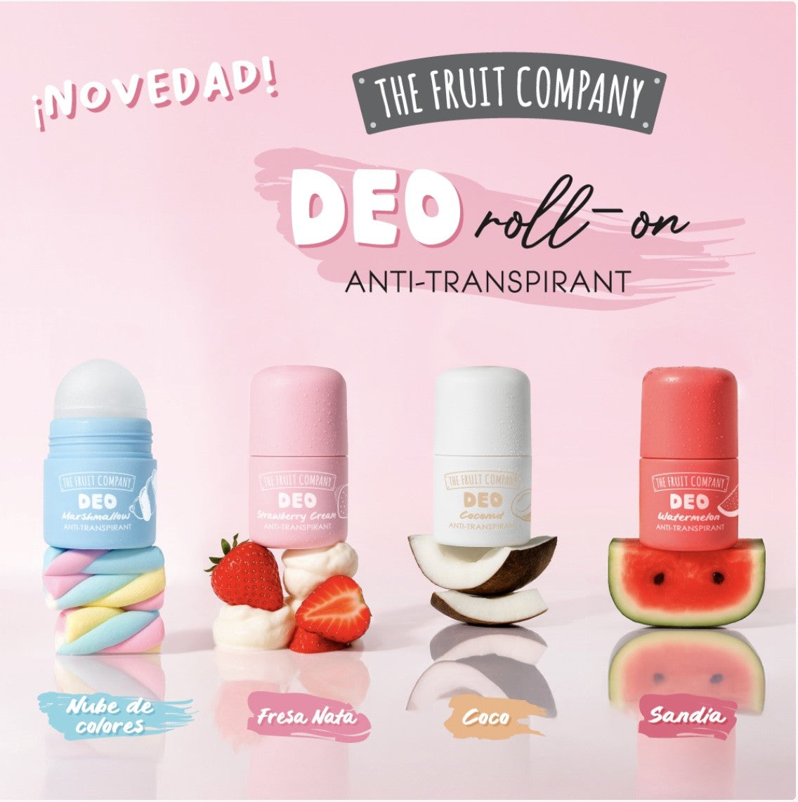 Lot de 12 Pièces - Déodorant roll on pastèque - The fruit company