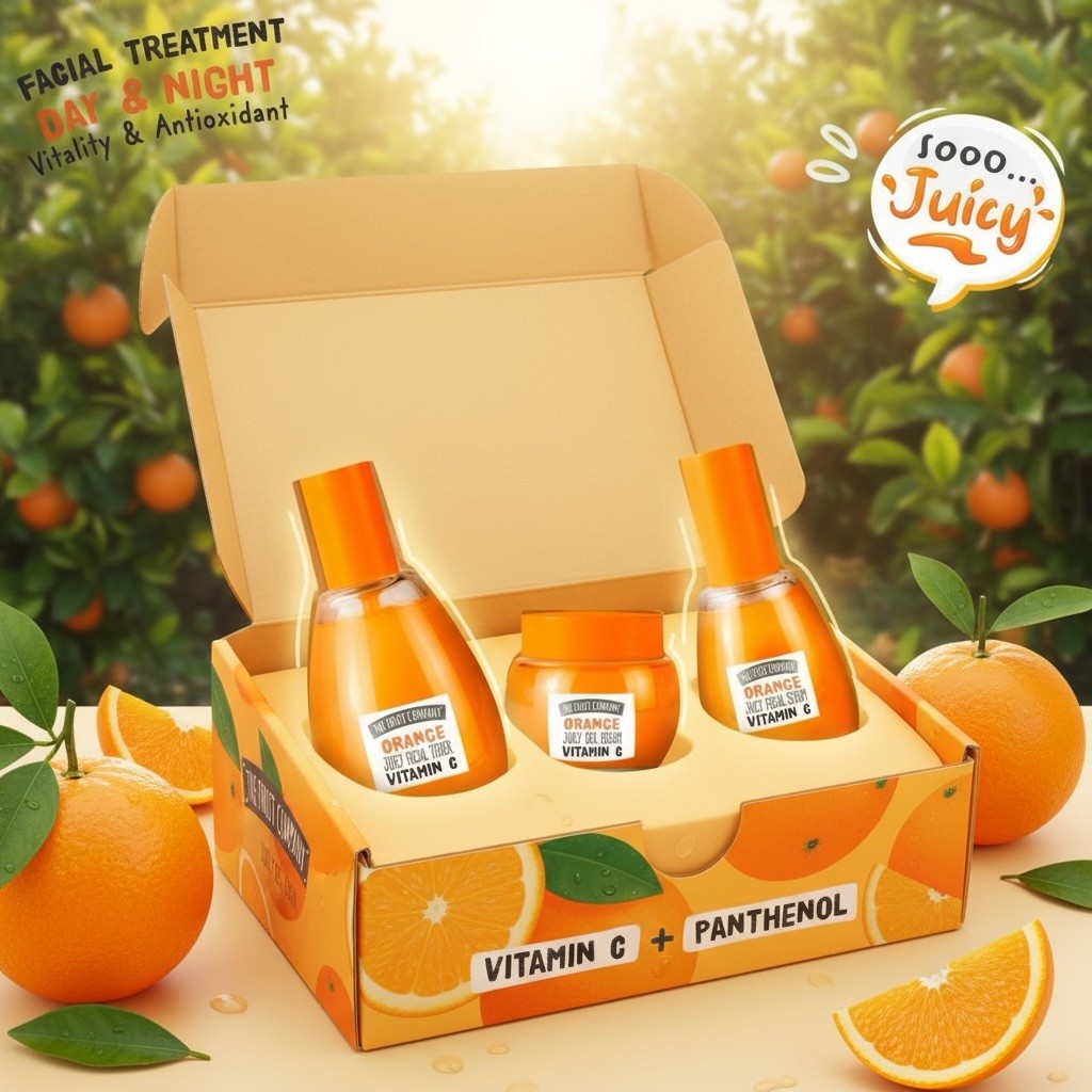 Lot de 4 - Set skin care juicy vitamine c - The fruit company