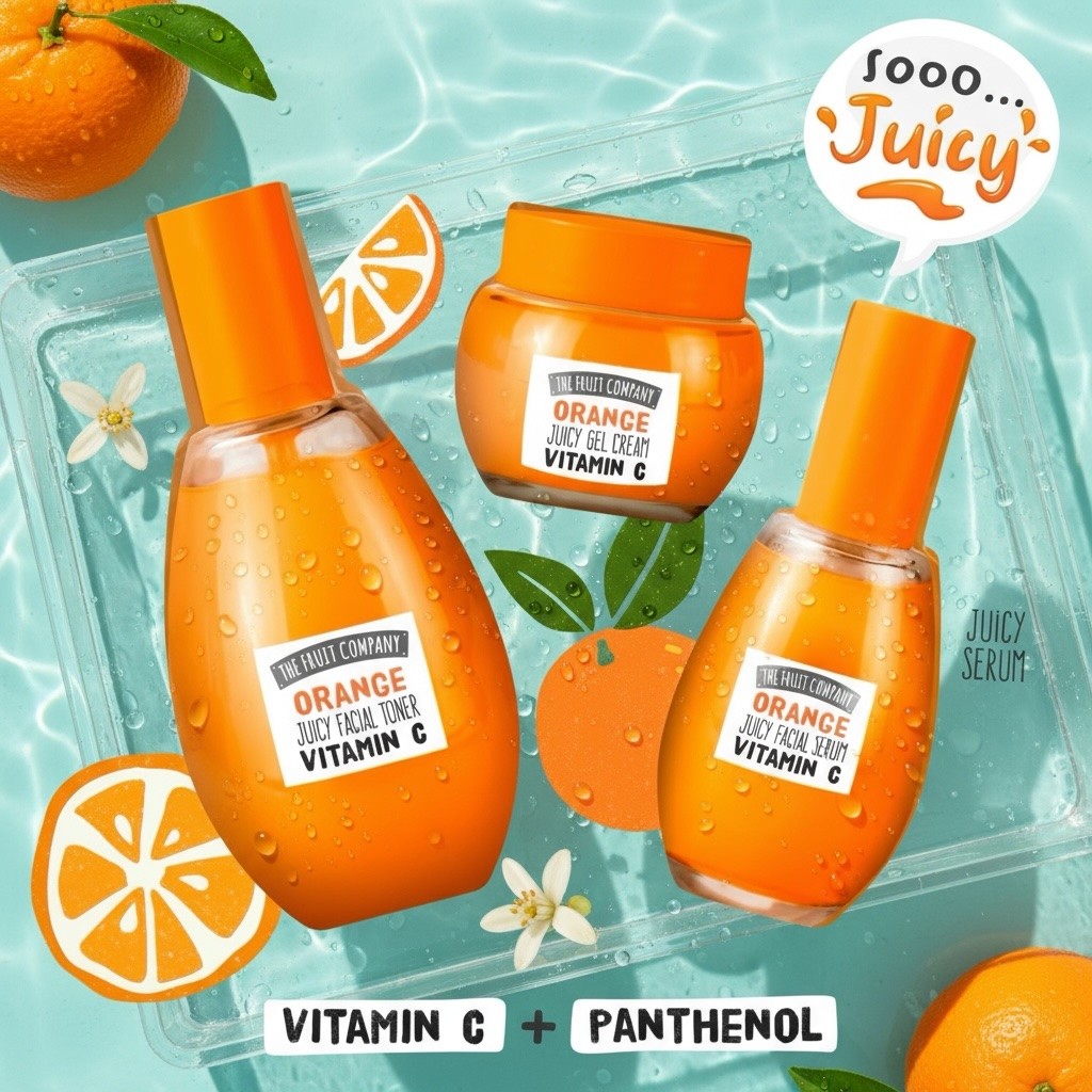 Lot de 4 - Set skin care juicy vitamine c - The fruit company