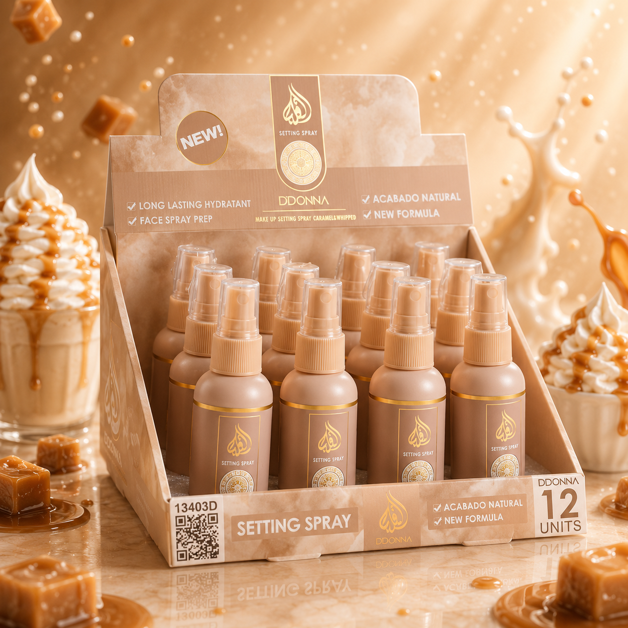 Lot de 12 Pièces - Spray Fixateur de Maquillage Parfum Gourmand - D'Donna